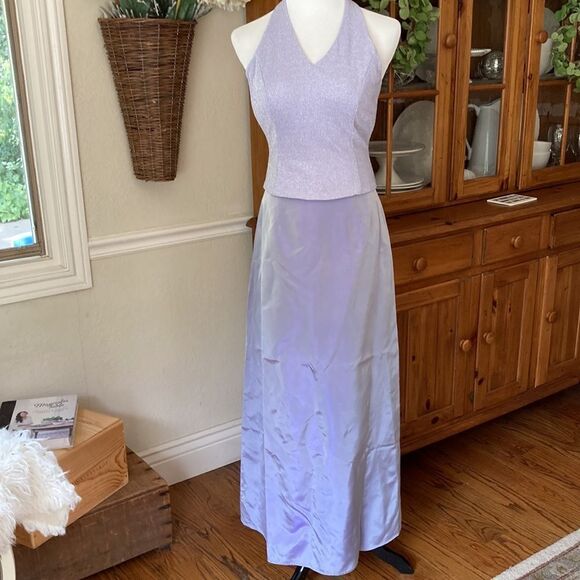 Vintage 2000 Jessica McClintock Millennium Two Piece Lined Maxi Skirt Formal Set - Picture 4 of 15